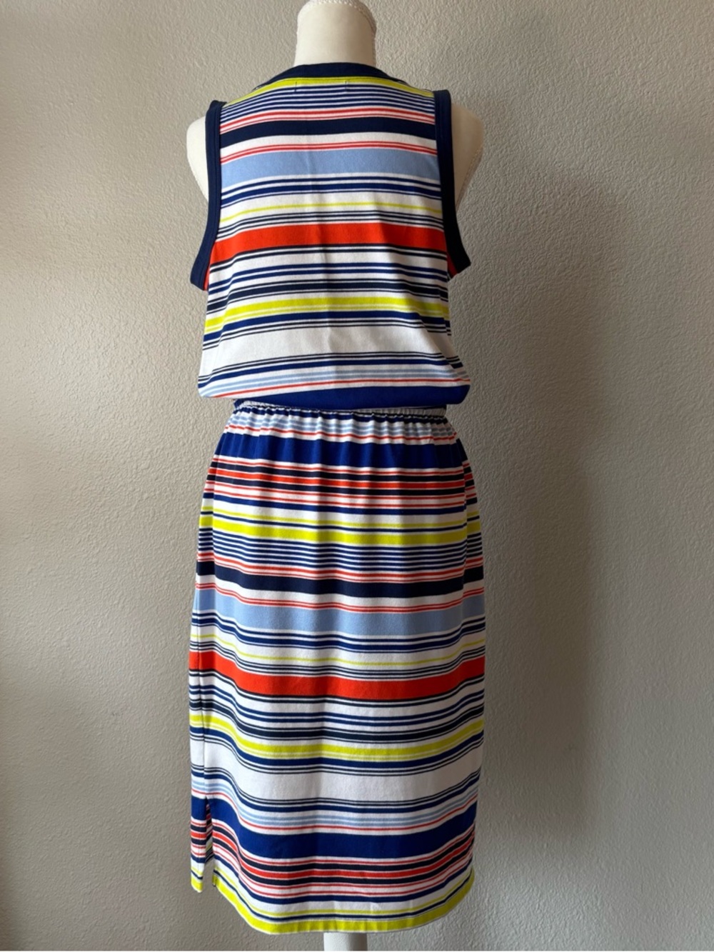 Liz Claiborne Women’s Weekend Striped‎ Dress Small 90's Preppy Coastal Vintage - Picture 2 of 8